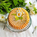 Orange cake with cream cheese topping